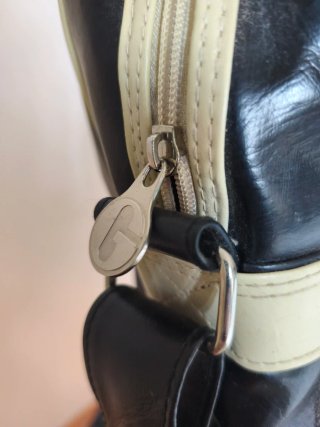 Borsa a tracolla Gola nera e beige