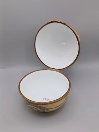 Grande Uovo Limoges Porcellana Dipinto a Mano