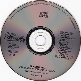 Renato Zero Quando non sei più di nessuno CD