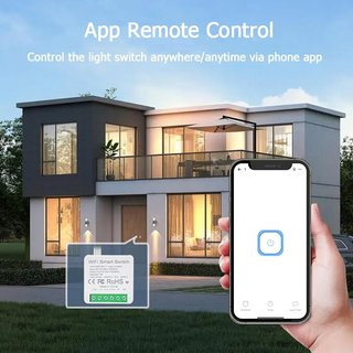 Interruttore Smart Ewelink 16A Mini Modulo WiFi, Interruttore Luce Wireless 2.4GHz