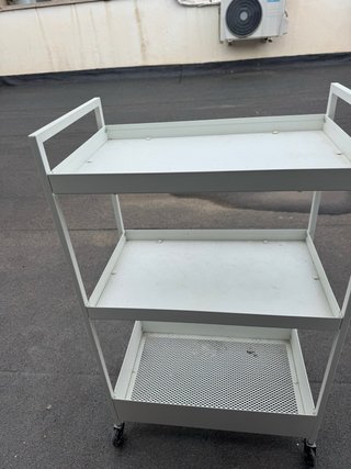 Carrito Auxiliar Blanco con Ruedas