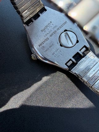 Swatch Irony Big Roasted Vintage Argento Giallo