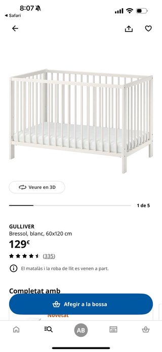 Culla Gulliver + Materasso alta qualità
