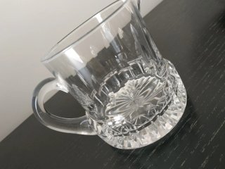 Calice in vetro intagliato