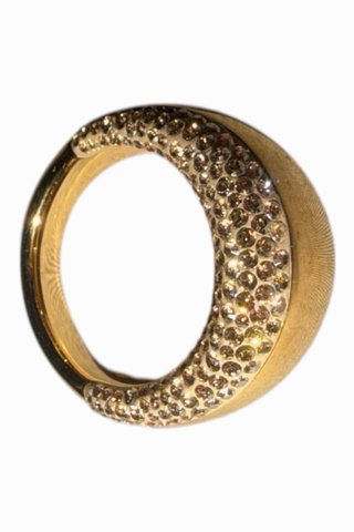 Anillo Swarovski Dorado con Circonitas