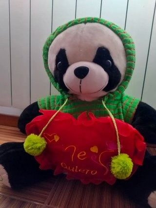 Peluche Panda con Cuore Rosso Ti Amo