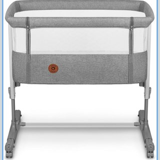 Minicuna gris con ruedas