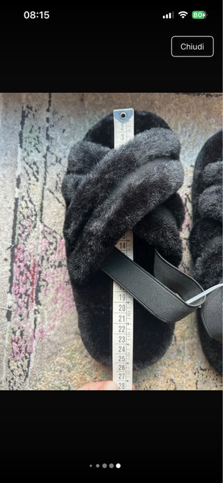 Pantofole pelo nero tg.40/41