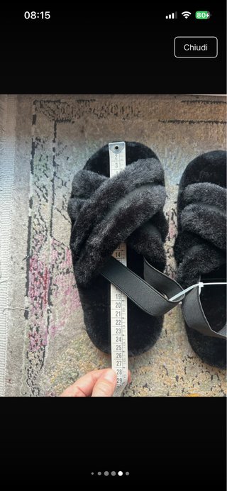 Pantofole pelo nero tg.40/41