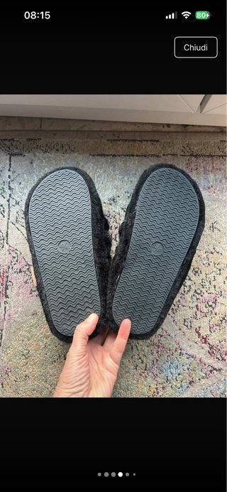 Pantofole pelo nero tg.40/41