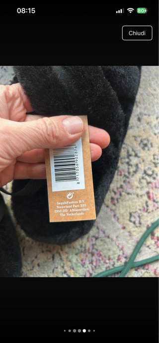 Pantofole pelo nero tg.40/41