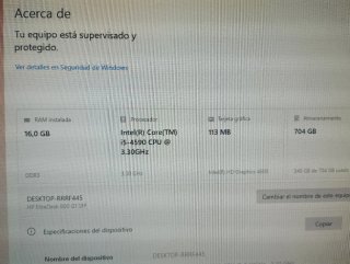 PC Torre HP 16GB RAM 240GB SSD +600GB HDD