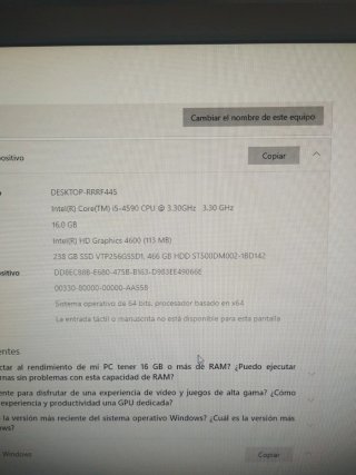 PC Torre HP 16GB RAM 240GB SSD +600GB HDD