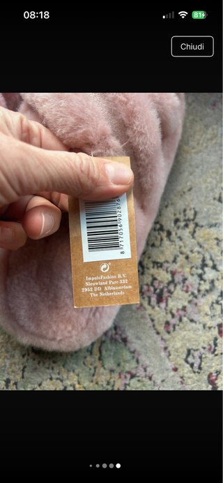 Pantofole casa pelo rosa tg.38/39