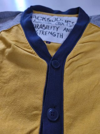 Cardigan Jack & Jones Grigio Giallo Taglia M