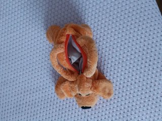 Peluche perro naranja