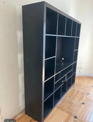 Mueble TV y estanteria LACK IKEA Wengue