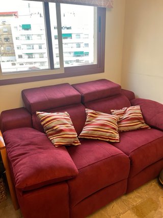 Sofá relax eléctrico granate