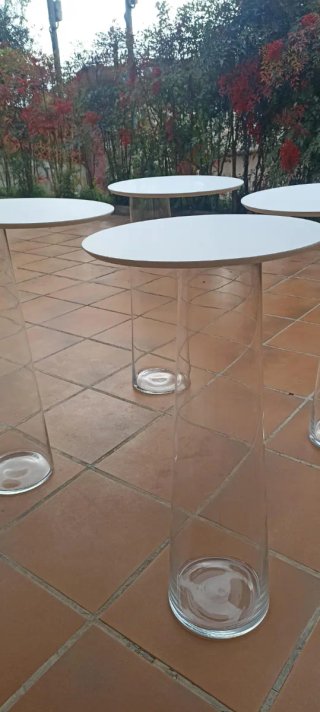 Patas de cristal transparentes (4 unidades)