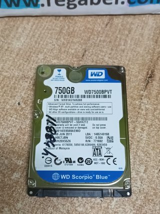 Disco HDD de 750GB 2.5, de portatil