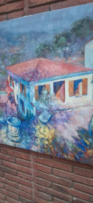 Cuadro Casa con pozo