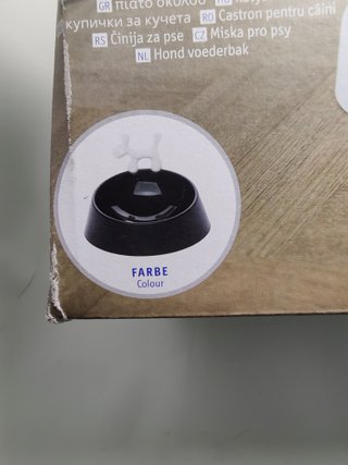 Ciotola cane nera con decorazione cane