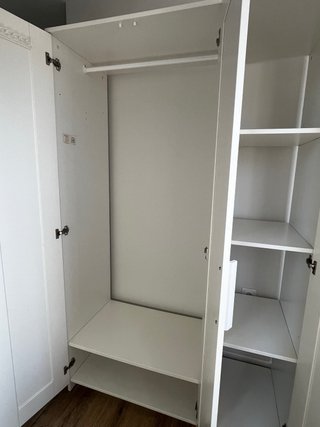 Armario Brimnes 3 puertas blanco y espejo