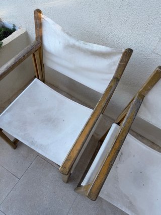 Pack 4 Sillas Director Madera y Tela