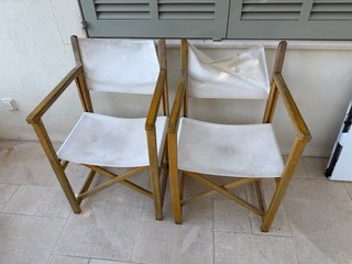 Pack 4 Sillas Director Madera y Tela