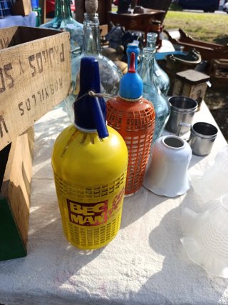 Sifón antiguo de vidrio