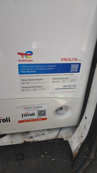 CALDERA REVISADA de Gas FERROLI DOMIproject F24 N