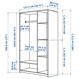 Armario IKEA Brimnes Blanco con Espejo