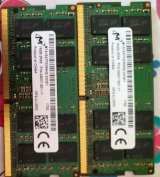 2x Micron DDR4 16GB PC4-2400T RAM
