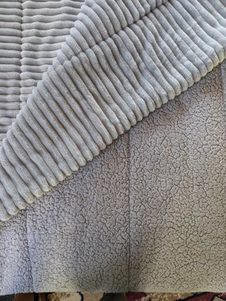 Edredón sherpa gris