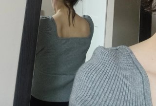 Top canalé Tintoretto gris talla M