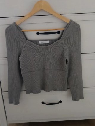 Top canalé Tintoretto gris talla M
