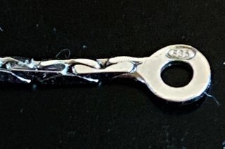 Girocollo vintage maglia quadrata argento