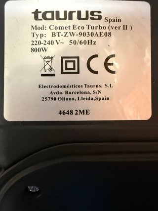 Aspiradora Taurus sin bolsa