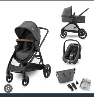 Carrito de bebé gris Maxi Cosi Zelia S Trio