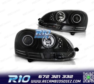 FAROS VOLKSWAGEN VW GOLF 5 OJOS ANGEL CCFL LUZ DIURNA LED FO