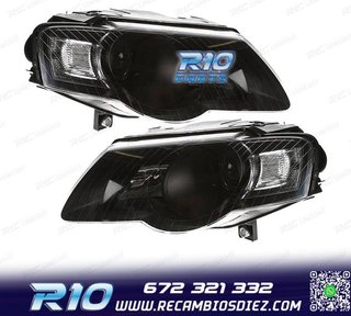 FAROS PARA VOLKSWAGEN VW PASSAT 05-10 FONDO NEGRO