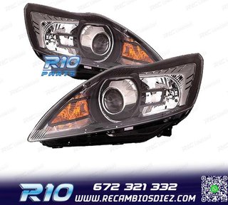 FAROS XENON PARA FORD FOCUS III 08-10 FONDO NEGRO