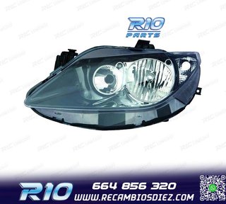 FARO IZQ PARA SEAT IBIZA VI 09-12 FONDO NEGRO