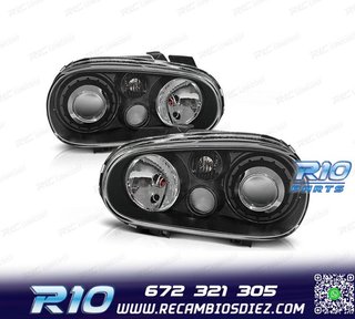 FAROS VOLKSWAGEN VW GOLF 4 LOOK R32 FONDO NEGRO