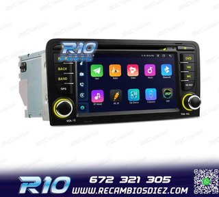 RADIO GPS ANDROID 12 AUDI A3 8P 8PA USB GPS TACTIL HD OCTA-C