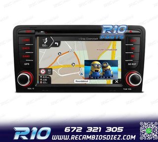 RADIO GPS ANDROID 12 AUDI A3 8P 8PA USB GPS TACTIL HD OCTA-C