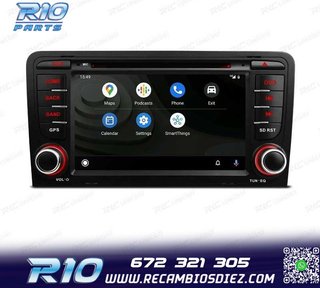 RADIO GPS ANDROID 12 AUDI A3 8P 8PA USB GPS TACTIL HD OCTA-C