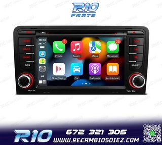 RADIO GPS ANDROID 12 AUDI A3 8P 8PA USB GPS TACTIL HD OCTA-C