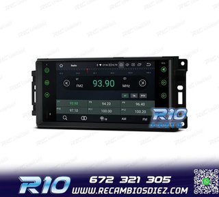 RADIO GPS ANDROID 13 PARA JEEP WRANGLER 07-12, GRAND CHEROKE