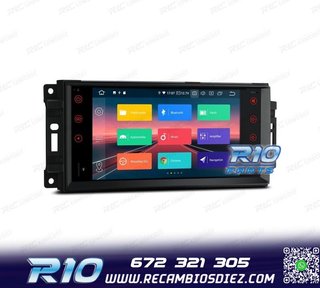 RADIO GPS ANDROID 13 PARA JEEP WRANGLER 07-12, GRAND CHEROKE